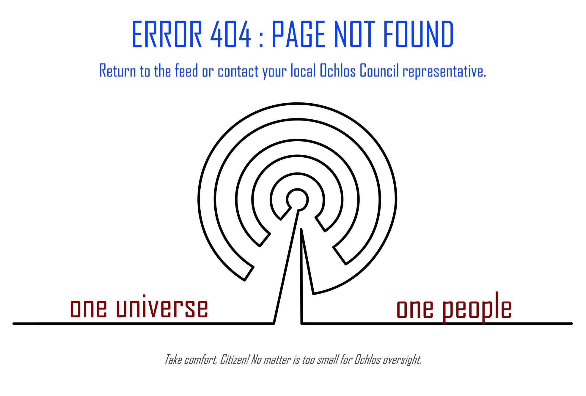 404 Error Page, Ochlos Archives : Restricted Nodes Division
